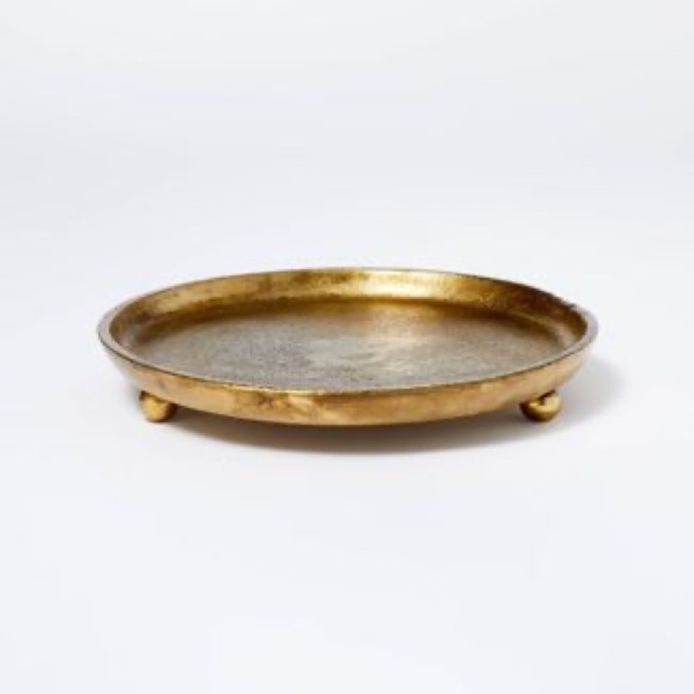 Studio McGee Cast Metal Candle Tray Gold - Threshold - Target